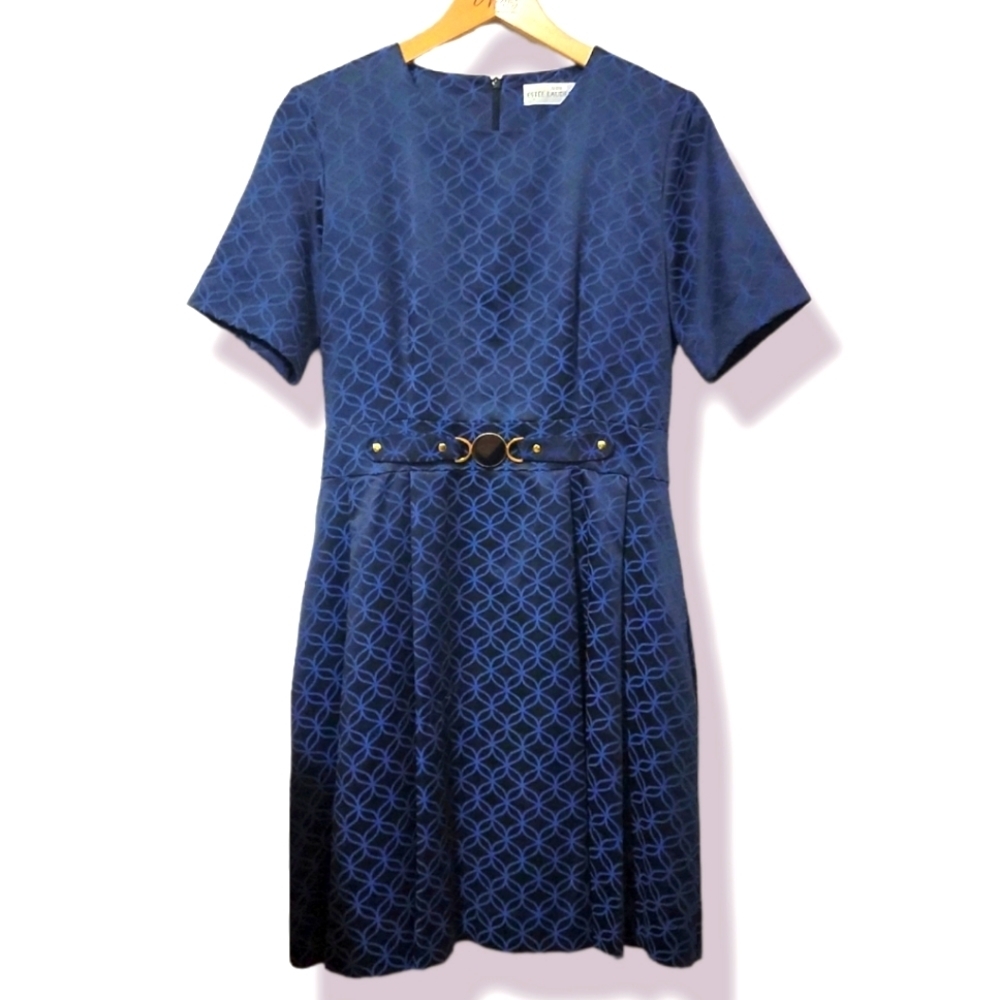 💙ESTEE LAUDER OPEN CEREMONY JACQUARD NAVY DRESS